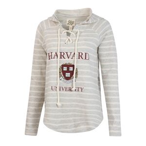 Harvard University Womens Lace Up Sweater Hoodie